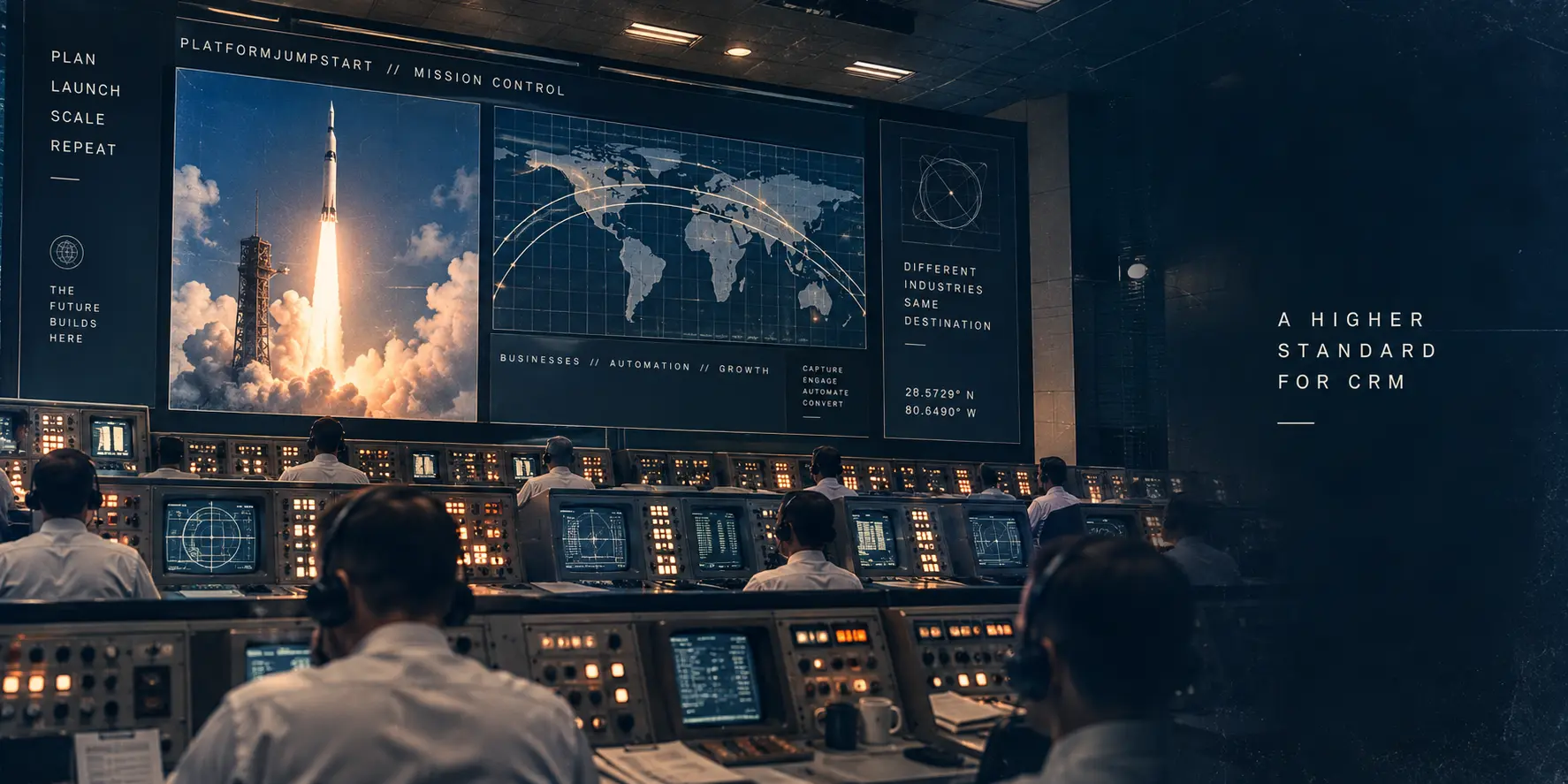 Mission control operations room